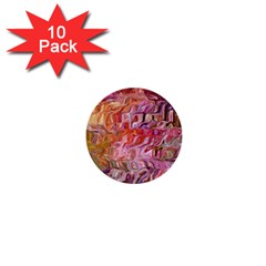 Abstract Crosscurrents Smudged Vibrance 1  Mini Buttons (10 Pack)  by kaleidomarblingart