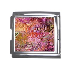 Abstract Crosscurrents Smudged Vibrance Mega Link Italian Charm (18mm) by kaleidomarblingart