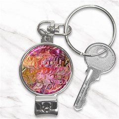 Abstract Crosscurrents Smudged Vibrance Nail Clippers Key Chain by kaleidomarblingart