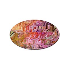 Abstract Crosscurrents Smudged Vibrance Sticker Oval (10 Pack) by kaleidomarblingart