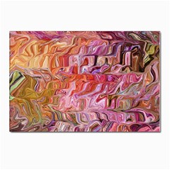 Abstract Crosscurrents Smudged Vibrance Postcards 5  X 7  (pkg Of 10) by kaleidomarblingart