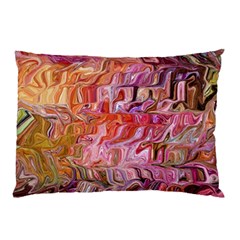 Abstract Crosscurrents Smudged Vibrance Pillow Case by kaleidomarblingart