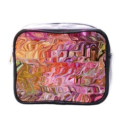 Abstract Crosscurrents Smudged Vibrance Mini Toiletries Bag (one Side) by kaleidomarblingart