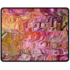 Abstract Crosscurrents Smudged Vibrance Fleece Blanket (medium) by kaleidomarblingart