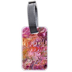 Abstract Crosscurrents Smudged Vibrance Luggage Tag (two Sides) by kaleidomarblingart