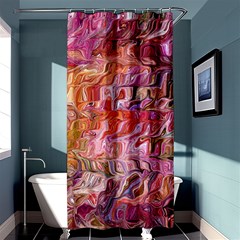 Abstract Crosscurrents Smudged Vibrance Shower Curtain 36  X 72  (stall)  by kaleidomarblingart