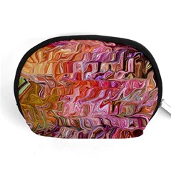 Abstract Crosscurrents Smudged Vibrance Accessory Pouch (medium) by kaleidomarblingart