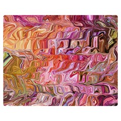 Abstract Crosscurrents Smudged Vibrance Two Sides Premium Plush Fleece Blanket (medium) by kaleidomarblingart