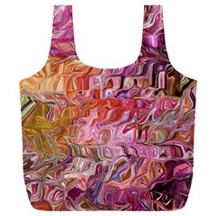 Abstract Crosscurrents Smudged Vibrance Full Print Recycle Bag (xxl) by kaleidomarblingart