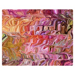 Abstract Crosscurrents Smudged Vibrance Premium Plush Fleece Blanket (medium) by kaleidomarblingart