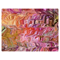 Abstract Crosscurrents Smudged Vibrance Premium Plush Fleece Blanket (extra Small) by kaleidomarblingart