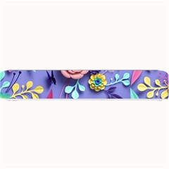 3d Flowers Pattern Flora Background Small Bar Mat