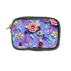 3d Flowers Pattern Flora Background Coin Purse