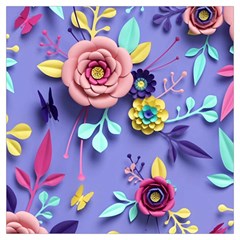 3d Flowers Pattern Flora Background Lightweight Scarf 