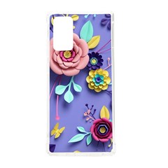 3d Flowers Pattern Flora Background Samsung Galaxy Note 20 Tpu Uv Case by Bedest