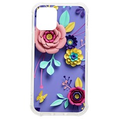 3d Flowers Pattern Flora Background Iphone 12 Mini Tpu Uv Print Case	