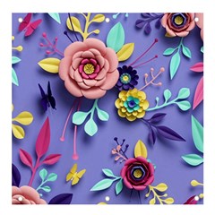 3d Flowers Pattern Flora Background Banner And Sign 4  X 4 