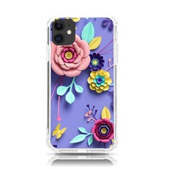 3d Flowers Pattern Flora Background Iphone 11 Tpu Uv Print Case