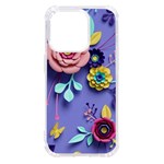 3d Flowers Pattern Flora Background iPhone 14 Pro TPU UV Print Case Front