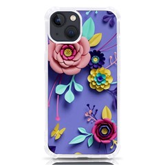 3d Flowers Pattern Flora Background Iphone 13 Tpu Uv Print Case by Bedest