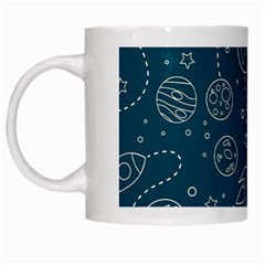 Space Seamless Pattern White Mug