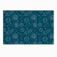 Space Seamless Pattern Postcard 4 x 6  (pkg Of 10)