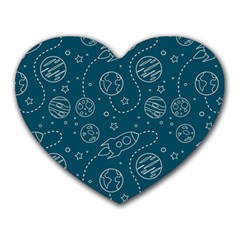 Space Seamless Pattern Heart Mousepad