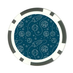 Space Seamless Pattern Poker Chip Card Guard