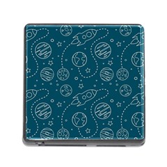 Space Seamless Pattern Memory Card Reader (square 5 Slot)