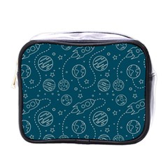 Space Seamless Pattern Mini Toiletries Bag (one Side)