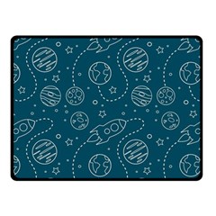 Space Seamless Pattern Fleece Blanket (small)