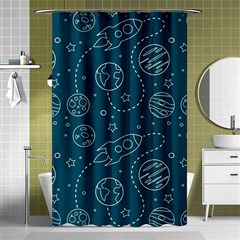 Space Seamless Pattern Shower Curtain 48  X 72  (small)  by Bedest