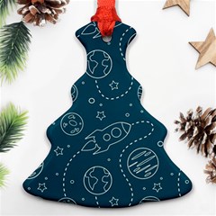 Space Seamless Pattern Ornament (christmas Tree) 