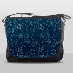 Space Seamless Pattern Messenger Bag