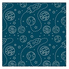 Space Seamless Pattern Square Satin Scarf (36  X 36 )