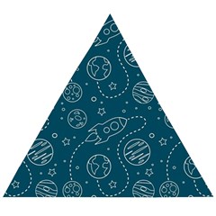 Space Seamless Pattern Wooden Puzzle Triangle by Bedest