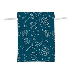 Space Seamless Pattern Lightweight Drawstring Pouch (s)