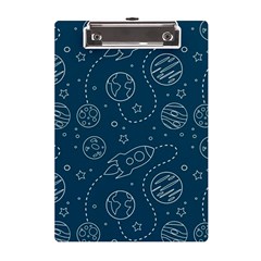 Space Seamless Pattern A5 Acrylic Clipboard