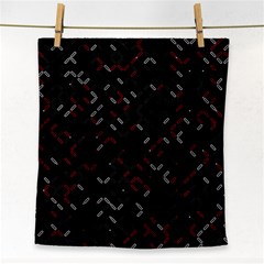 Abstract Dark Pattern Minimal Face Towel