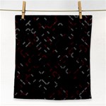 Abstract Dark Pattern Minimal Face Towel Front