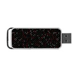 Abstract Dark Pattern Minimal Portable USB Flash (One Side) Front