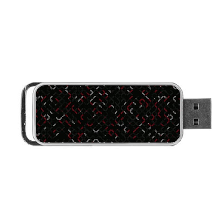 Abstract Dark Pattern Minimal Portable USB Flash (One Side)