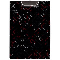 Abstract Dark Pattern Minimal A4 Acrylic Clipboard by Bedest