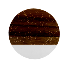 Abstract Dark Pattern Minimal Marble Wood Coaster (round)