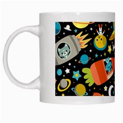 Space Pattern White Mug