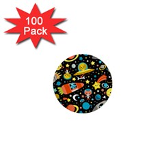 Space Pattern 1  Mini Buttons (100 Pack)  by Bedest