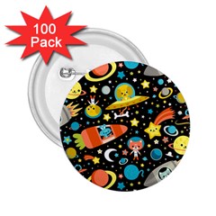 Space Pattern 2 25  Buttons (100 Pack)  by Bedest