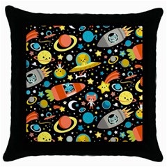 Space Pattern Throw Pillow Case (black) by Bedest