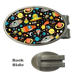 Space Pattern Money Clips (oval)  by Bedest