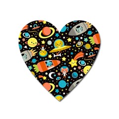 Space Pattern Heart Magnet